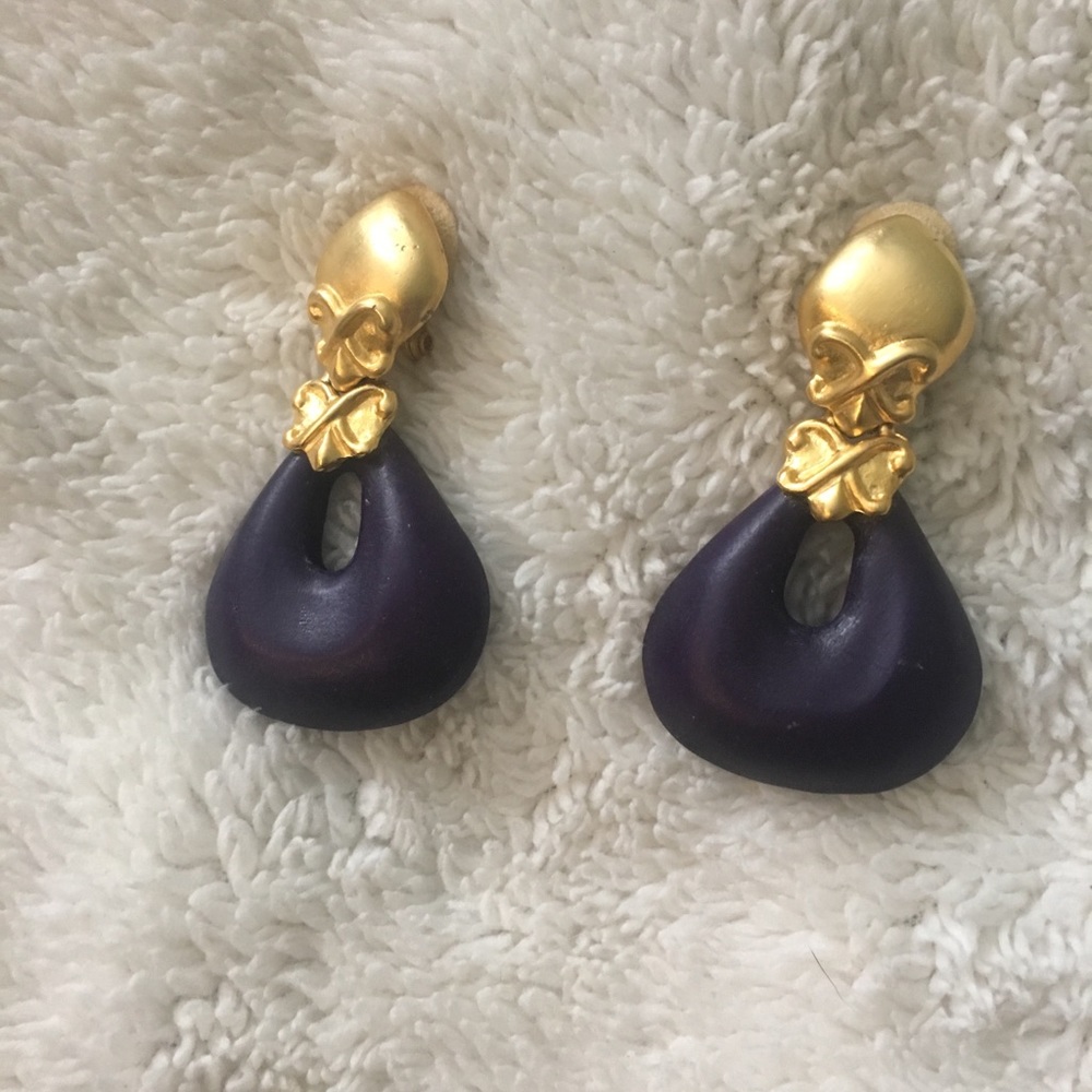 Vintage clip on earrings. Late 80’s early 90’s.